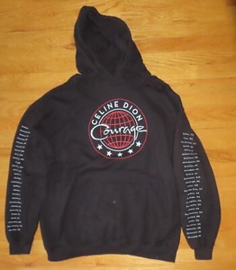 Sweat à Capuche Céline Dion Courage World Tour - Taille XL - Gris - Occasion Très Bon état