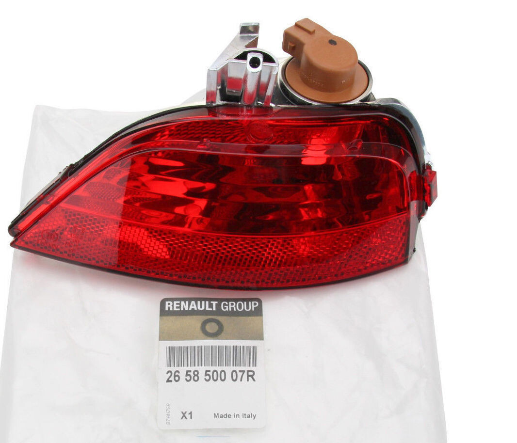 Feu de brouillard gauche Renault Scenic 3 réparé : remplacez l'optique cassée OE 265850007R en plastique rouge