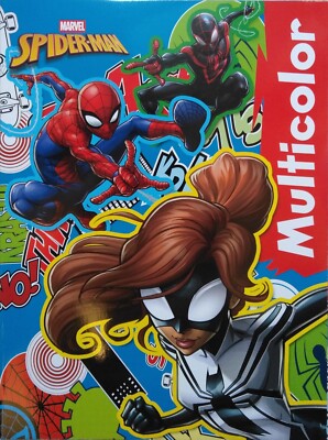 SPIDERMAN AUSMALBUCH MALBUCH MARVEL MULTICOLOR KINDER GESCHENK KINDERGARTEN NEU
