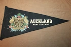 Original WW2 Royal New Zealand "Auckland" Black Felt "Onward" Military Pennant