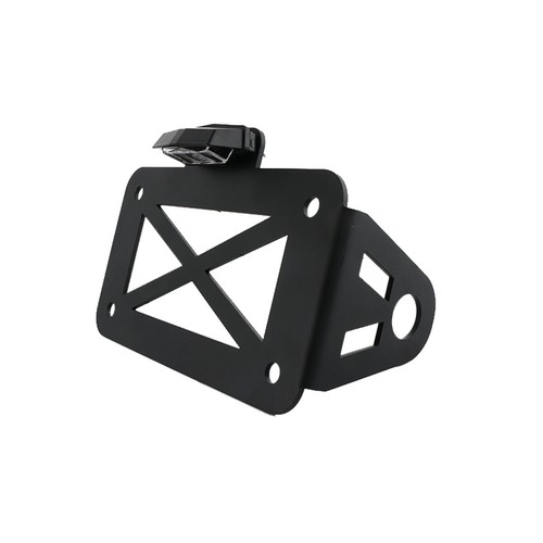Left Side Mount Number License Plate Holder Bracket W/ Tail Light LED for Harley - Picture 10 of 12
