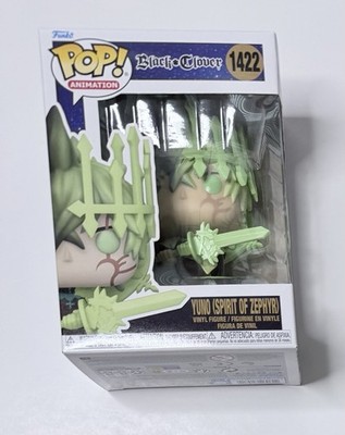 Funko POP #1422 Black Clover Yuno Spirit Of Zephyr Glow in The Dark Exclusive