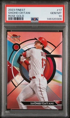 2023 FINEST SHOHEI OHTANI ROSE GOLD NUMBERD  75 Low Pop!
