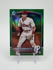 2025 Bowman - Chrome Prospects Aidan Miller #BCP-54 Green Refractor 43/99 (RC)