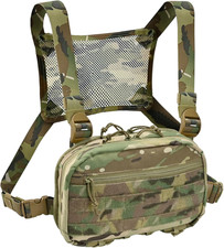 Chest Rig with Concealed Pistol Holster, Chest Bag for Men,Molle EDC Tactical Ve
