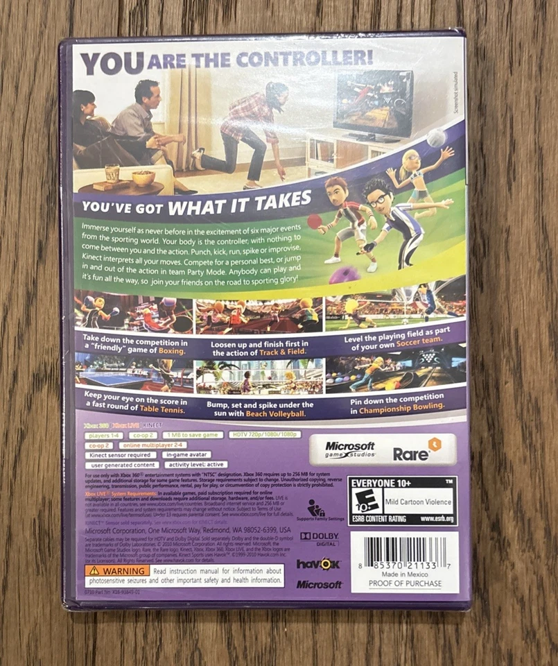 Kinect Sports (Xbox 360, 2010) Sealed - Image 2 of 4