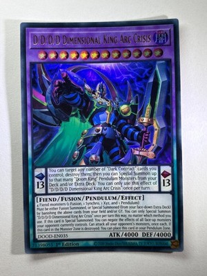 D/D/D/D Dimensionskönig Bogenkrise DOOD-DE035 Ultra Rare 1. Auflage YuGiOh Karte NM