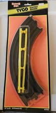 2pc 1-card TYCO HO Slot Car 1/4 radius 9" CURVE TRACK  Guard Rail Item 6705