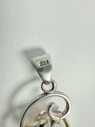 Pietra ovale viola chiaro ametista argento sterling 2" - Foto 10 di 10