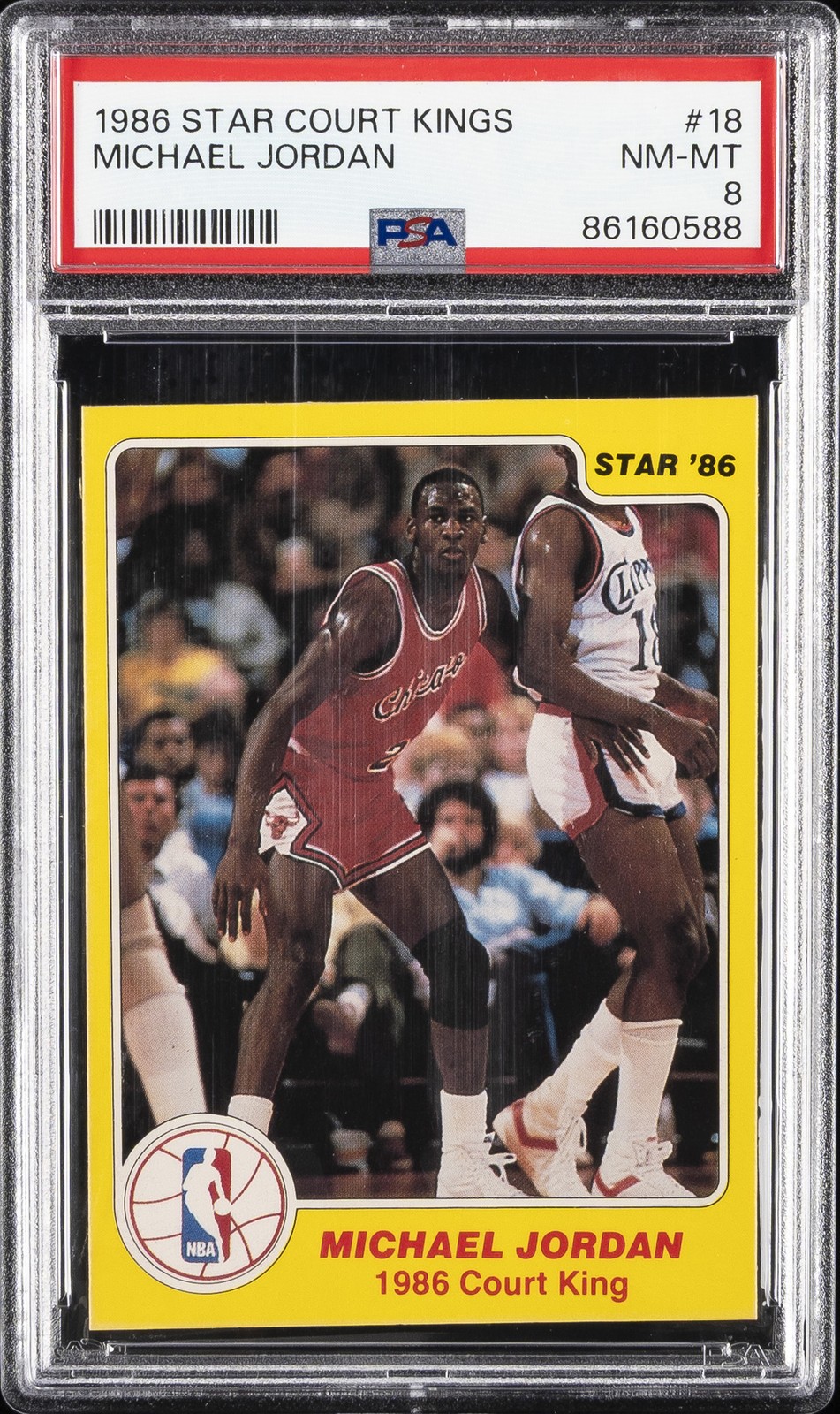 1986 STAR COURT KINGS #18 MICHAEL JORDAN PSA 8