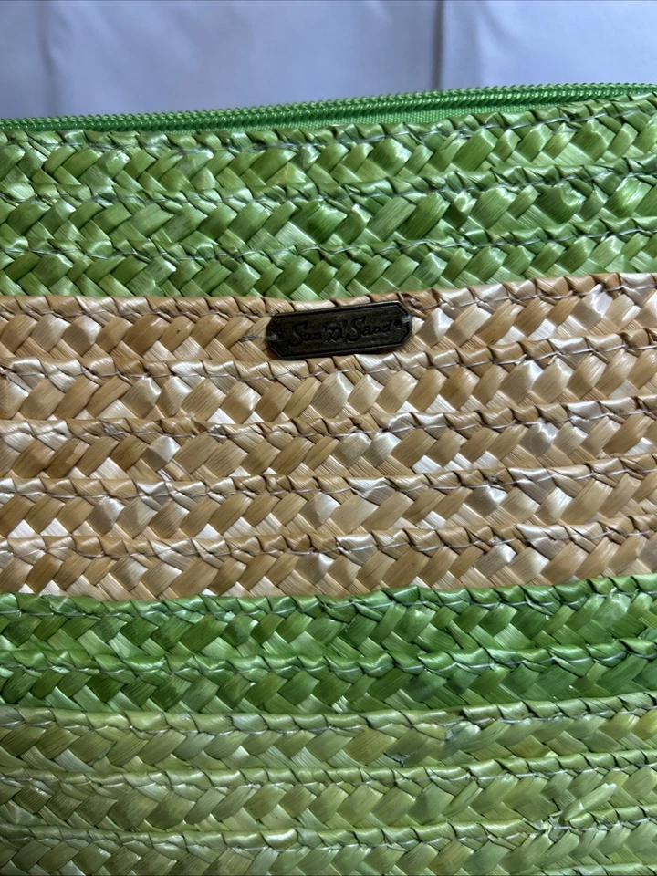 Bolso Bandolera Sun N’ Sand Años 90’s Vintage Paja Cuentas V155 Foto 3 de 4