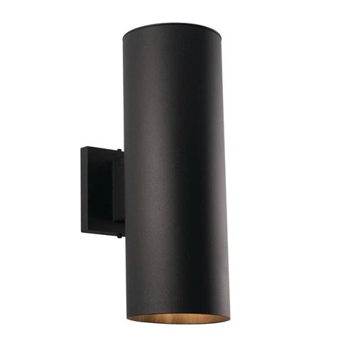 Vaxcel Lighting CO-OWB052 Black Chiasso 14"H 2-Light Outdoor Wall Sconce - Picture 1 of 12