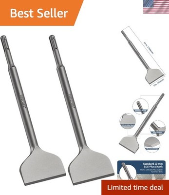2Pcs SDS Plus Chisel 3-inch Wide Cranked Angled Bent Tile Removal Chisel Tool...