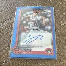 Chase Petty Rookie Auto Blue #AC-CPE /150 Reds 2025 MLB Topps Chrome