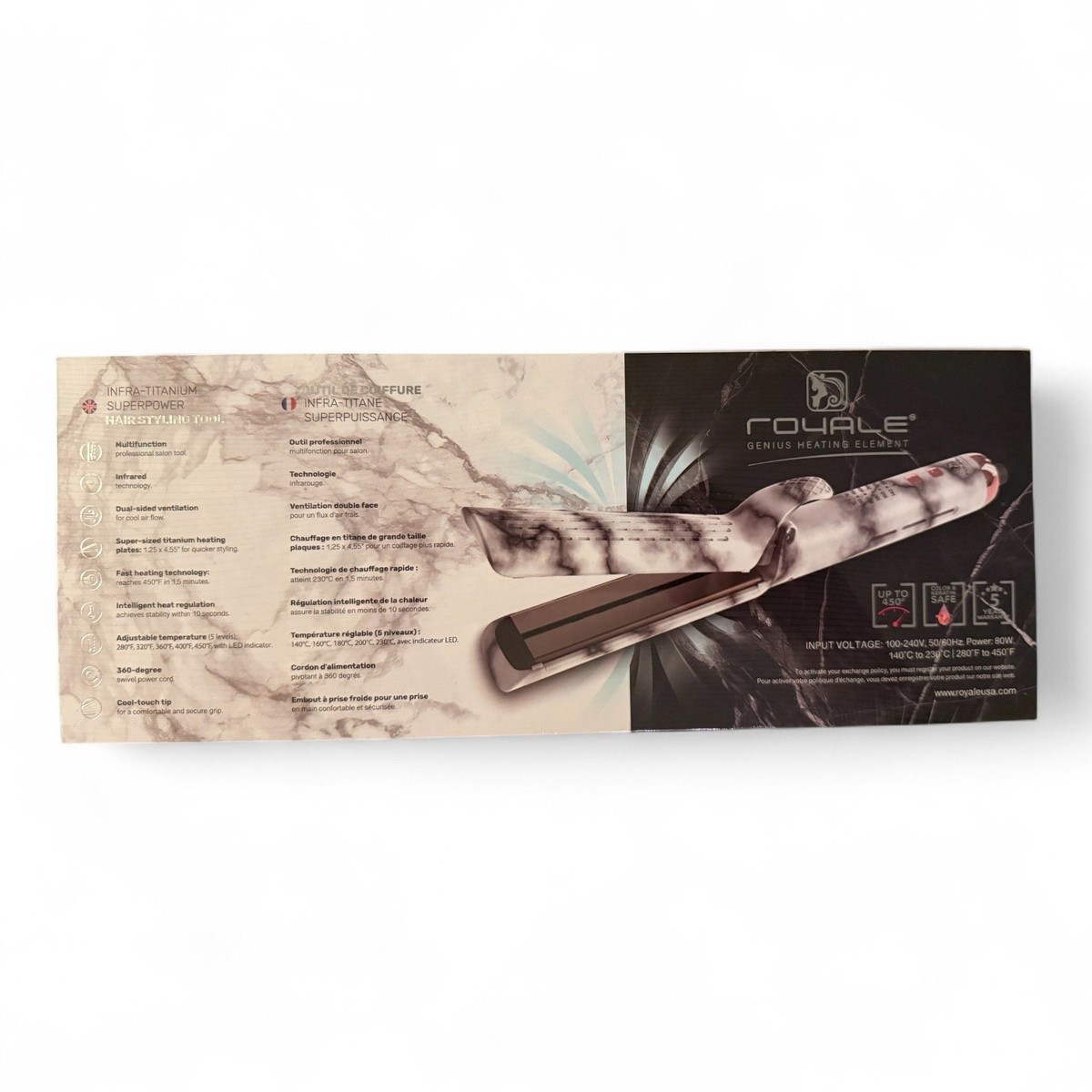 Royale Opulent Marble Infra-Titanium Hair Styling Tool Brand  display picture 1
