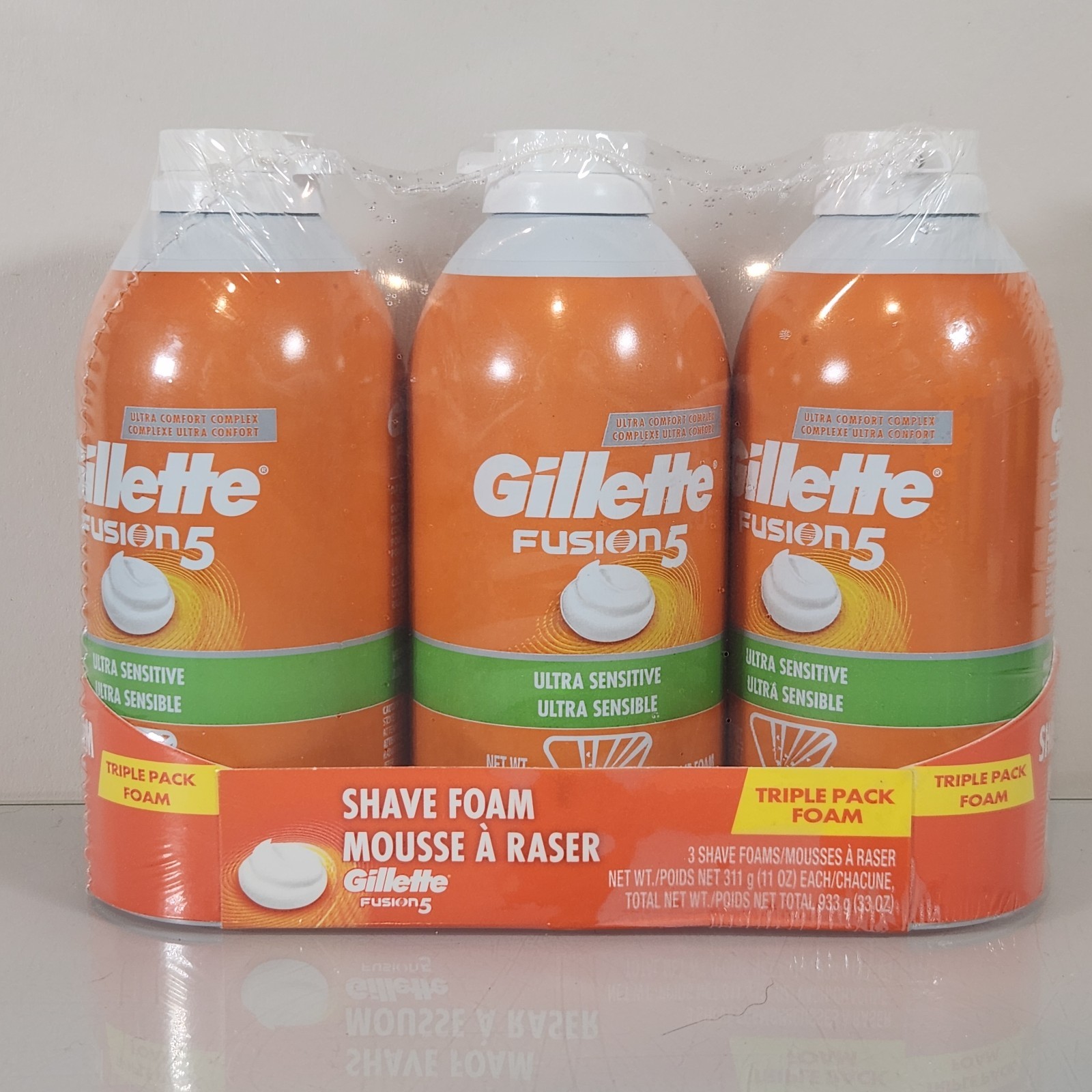 Gillette Fusion 5 Ultra Sensitive Shave Foam Full Size 11 Oz
