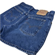 Levis 977 Denim Jean Shorts high waist juniors size 11, 30 x 4 Vintage Y2K