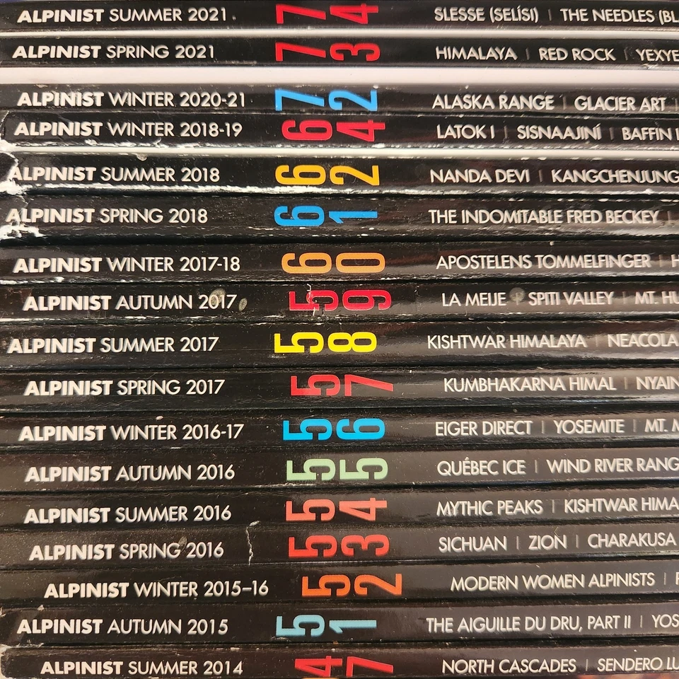 Alpinist Magazine 2014-2021 Volumes 51-62, 64, 72-74 You pick your grouping! - Image 2 of 4