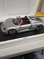 Spark 2014 PORSCHE 918 SPIDER OPEN ROOF SILVER 1:43 Rare Jem! Very Nice!