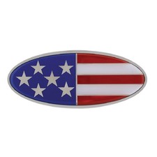 American Flag Chrome Metal Front Hood Emblem 7 78 Inch X 3 14 Inch Peterbilt