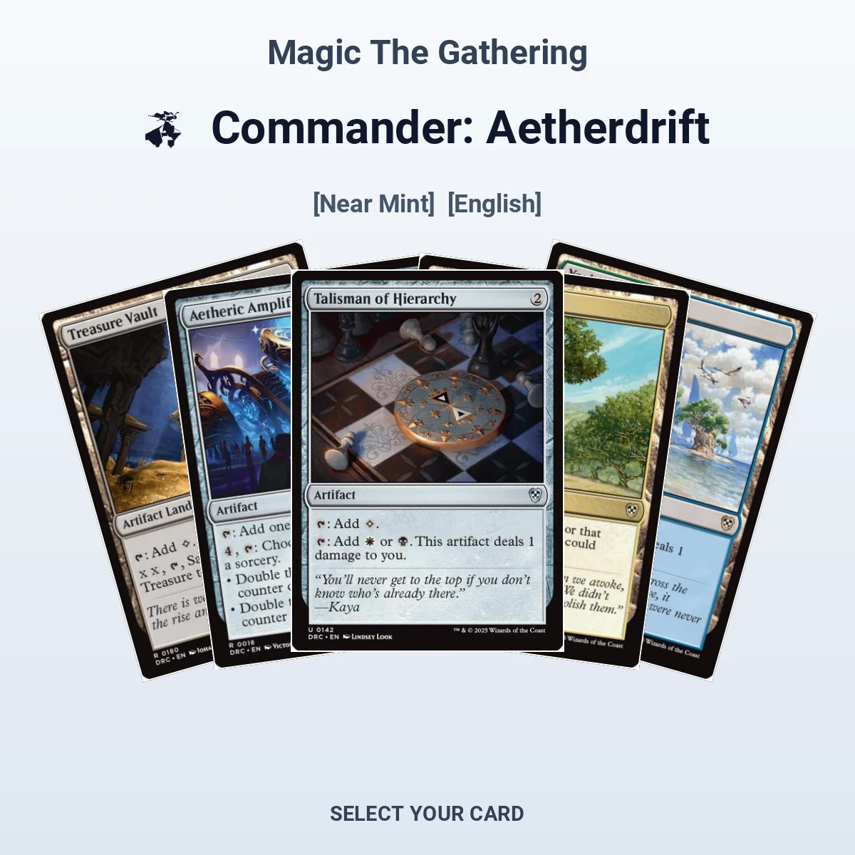 Magic The Gathering Commander: Aetherdrift - Select Your Cards (NM)
