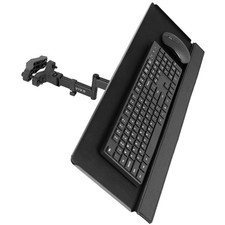 Universal 26 Inch Keyboard and Mouse Tray Pole Mount, 360 Degree Rotation, Ne...