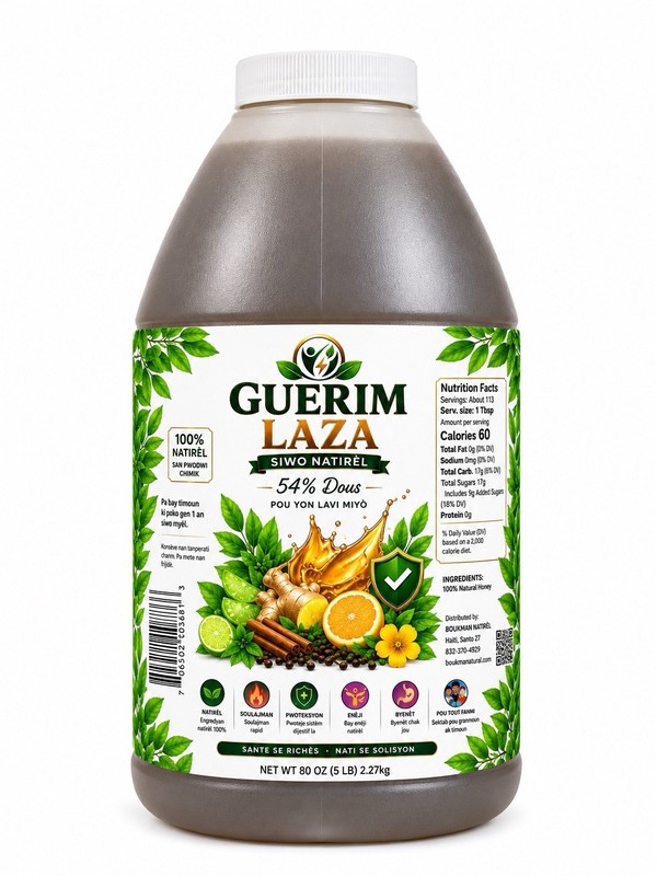 Guerim Laza Siwo Natural 100% Natural Honey 80 oz (5 lb/2.27 kg)