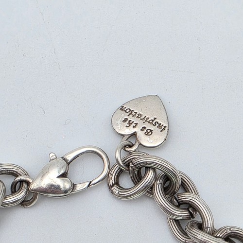 BRIGHTON 'Power of Pink' Charm Bracelet Locket Breast Cancer Awareness Ribbon 9" - Picture 6 of 8
