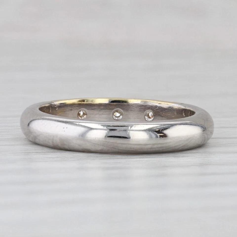 Alishan Diamond Ring 18k Yellow White Gold Size 6.25 Stackable Band Wedding - Image 4 of 4