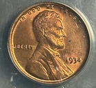 1934 ANACS MS64 RD Red - Lincoln Wheat Penny Cent! Cherry Red! Beautiful!