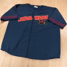 vtg 90s y2k STAR WARS Episode 1 Phantom Menace Darth Maul baseball jersey 2XL