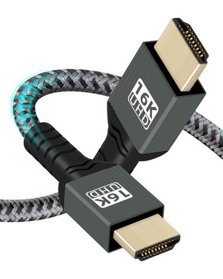 16K HDTV to HDTV 2.2 HDR Cable with 16K60Hz,12k120 8K240Hz,4K480Hz for PC Lap...