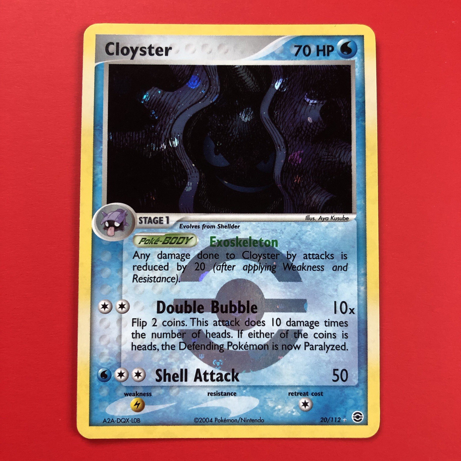 2004 | Pokémon TCG (CLOYSTER 20/112 NM | REVERSE HOLO) Card Fire Red Leaf Green