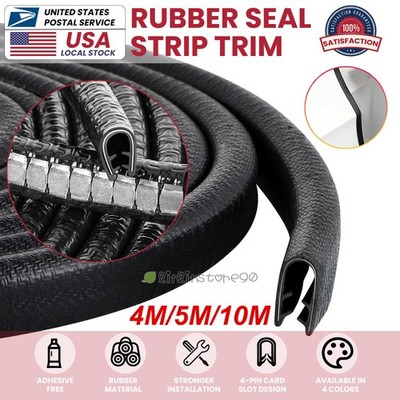 16.4/32.8ft Car Door Trim Edge Strip Lock Guard Moulding Rubber Seal Protector