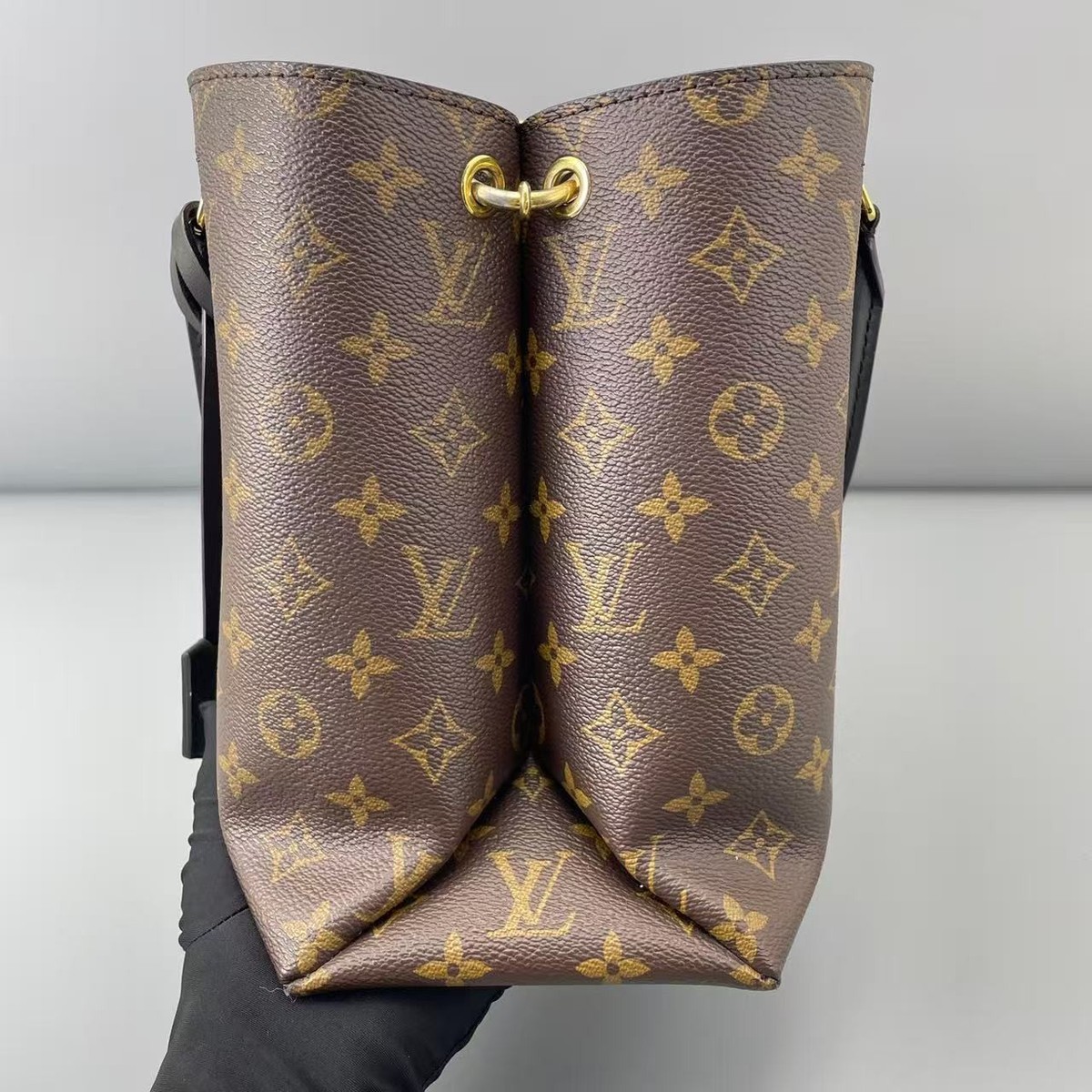 Louis Vuitton Flower Tote MM Monogram Canvas Shoulder Bag Auth