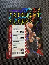 2020-21 Panini NBA Hoops Frequent Flyers Purple Explosion Paul George #6