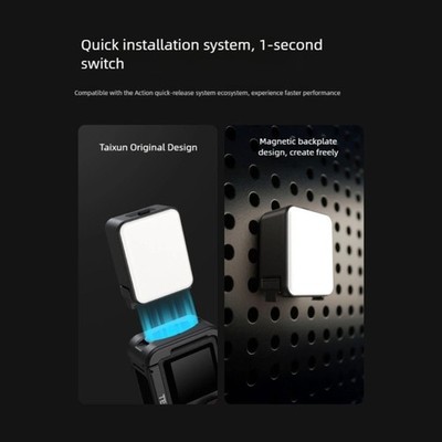 Quick Release Fill Light For Action Cameras Universal Fit Soft