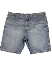 Wrangler Mens Blue Denim Carpenter Jean Shorts Size 48 Utility Pockets Loops