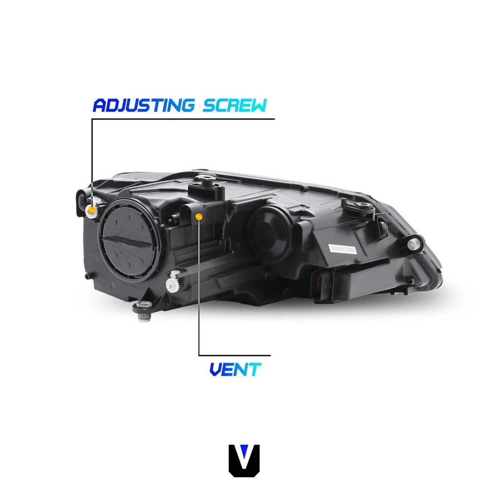 Faros negros para Volkswagen Jetta 2011-2018 modelo halógeno de fábrica Foto 3 de 4