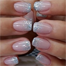N&auml;gel French Press on N&auml;gel 24 St&uuml;ck Glamour Nagelset aufkleben Fake Nails Rosa