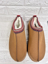 Womens Light Brown Suede Slippers with Faux Fur Lined size EU 42, US 11