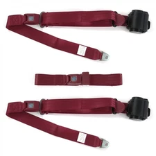 IH Scout 1961 - 1980 Standard 3pt BURG Bench Seat Belt Kit - 3 Belts  