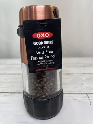 OXO Good Grips ''Accent'' Mess-Free Pepper Grinder - Copper - Stainless Steel -NWT
