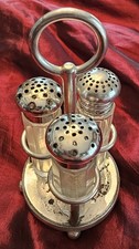 Santa Fe Railroad Silver Dining Car Condiment Caddy By Intl Silver Co Circa 1948