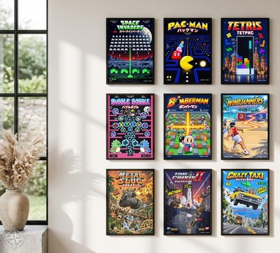 Retro Spiel 4k Poster Print Premium A4 Dekoration Gift