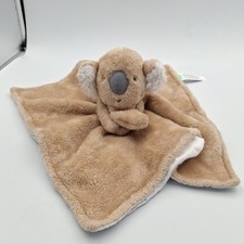 Carters Child of Mine KOALA BEAR Baby Lovey Security Blanket Tan Satin 12x12