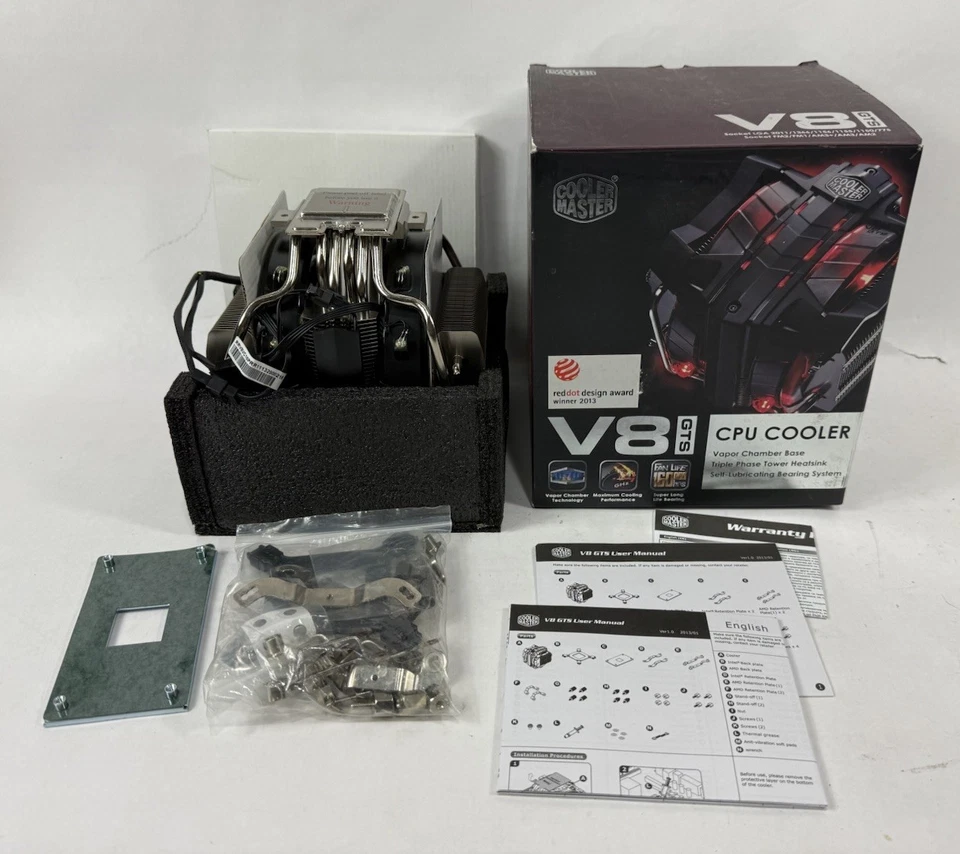 V8 GTS Cooler Master CPU Air Cooler RR-V8VC-16PR-R1 - BRAND NEW OPEN BOX - Image 2 of 4
