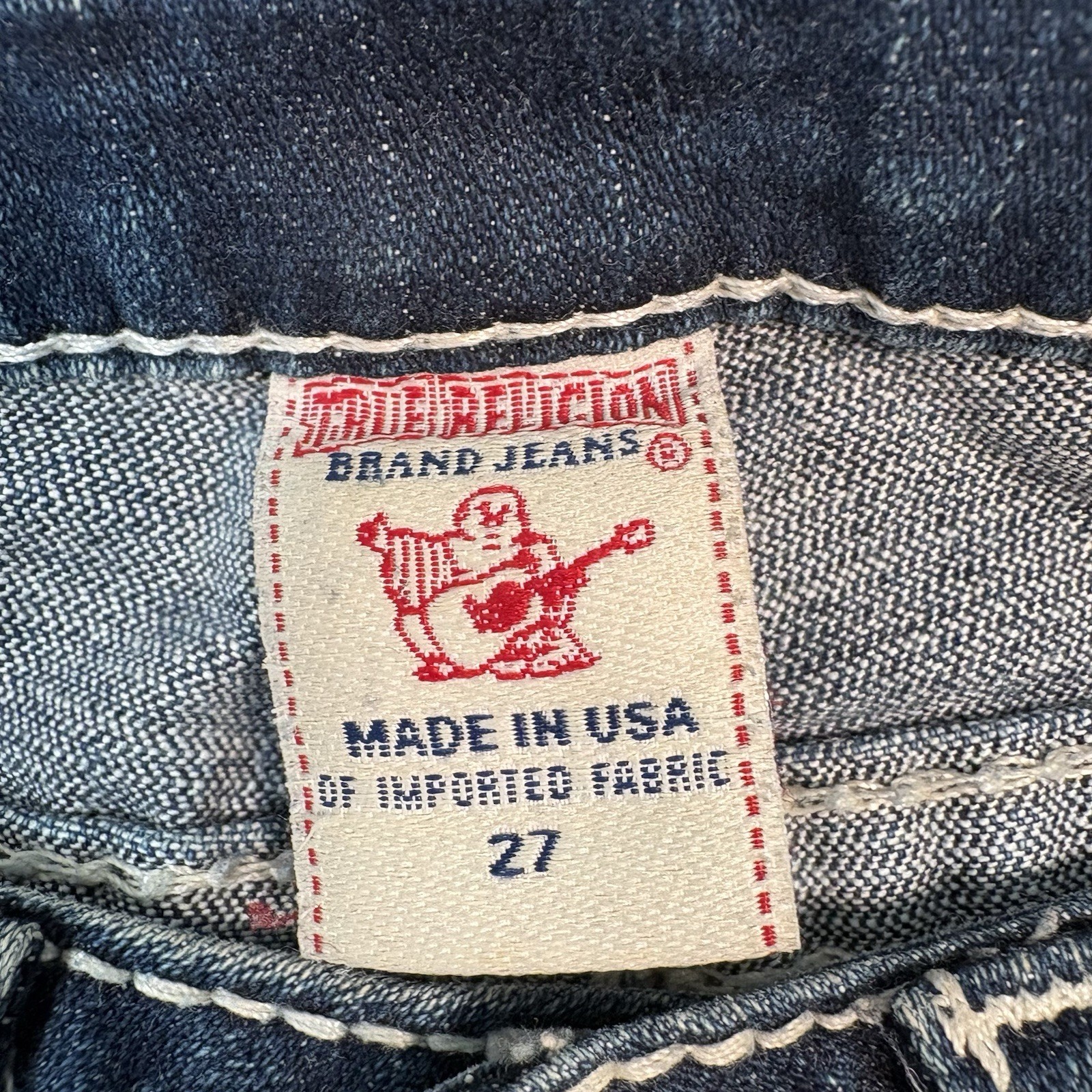 Vtg Women's True Religion Disco Joey Big T Crystal Flare Boot Cut Jeans 27 Y2K thumbnail 14