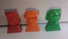 Post Cereal Premium Toys Big Brain Smile Cheese Award 3 Red Orange Green 1970s