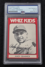 1980 ANDY SEMINICK Signed TCMA Baseball Card-PHILADELPHIA PHILLIES-PSA